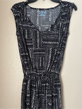 Southern Tide Black and White Patterned Maxi Dress